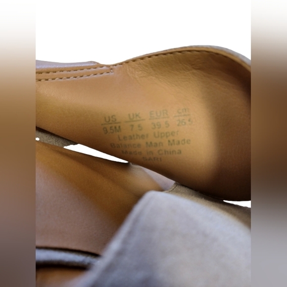 Franko Sarto Fawn Colored Suede Crossover Straps Open Toe Wedge Sandals Size 9.5 - Picture 8 of 8